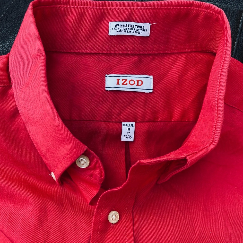 IZOD DRESS SHIRT Size 17 34/35 Regular - Picture 2 of 3